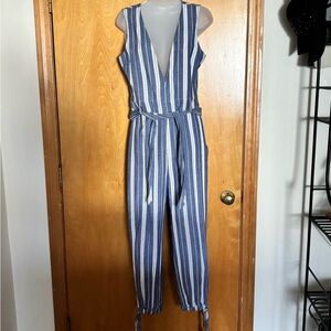 Striped Blue Jumpsuit